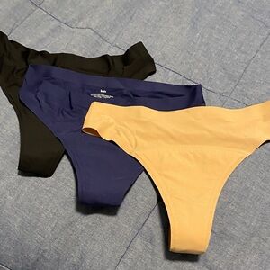Knix period thongs Trio - Black, Navy, and Beige
